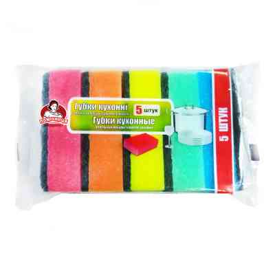 Губки кухонные Помічниця 95 х 65 х 30 мм 5 шт. (4820012347124) Винница