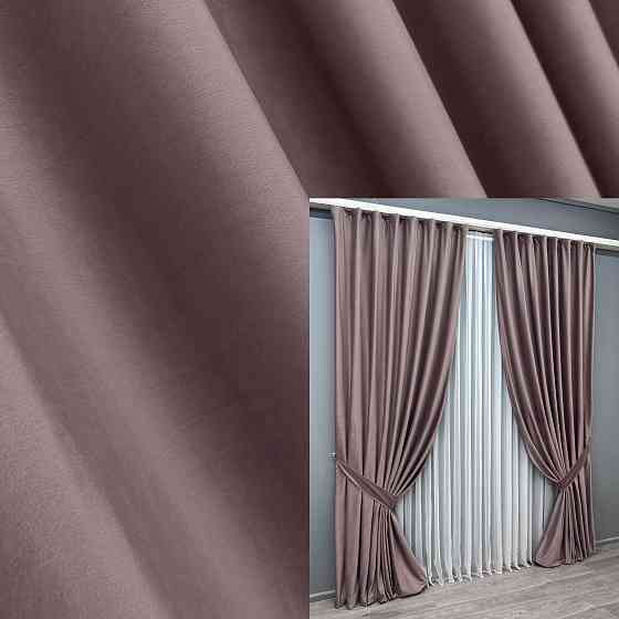 Комплект готових штор VR-Textil Оксамит (бархат) № 1556ш Пудровий 150х270 см 2 шт (33-0513) Київ