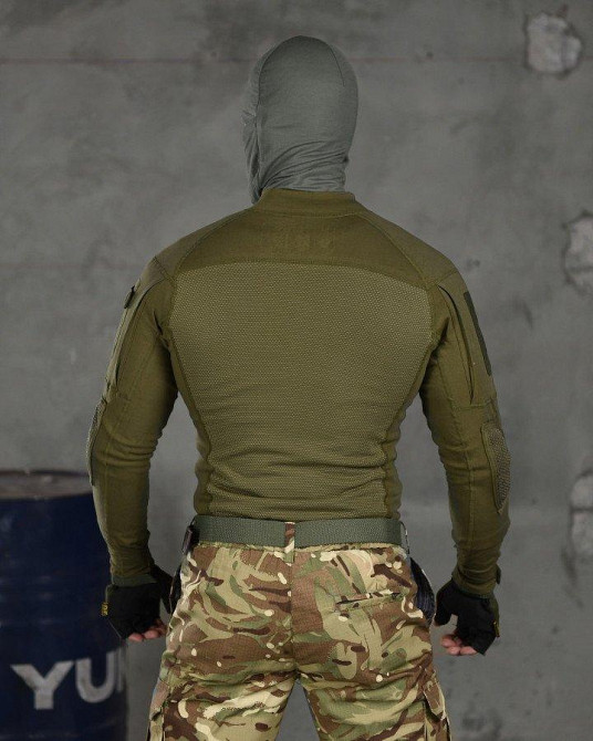Тактическая рубашка убакс олива под бронижелет, боевая рубашка ubacs олива с дополнительными накладками Одесса - изображение 7