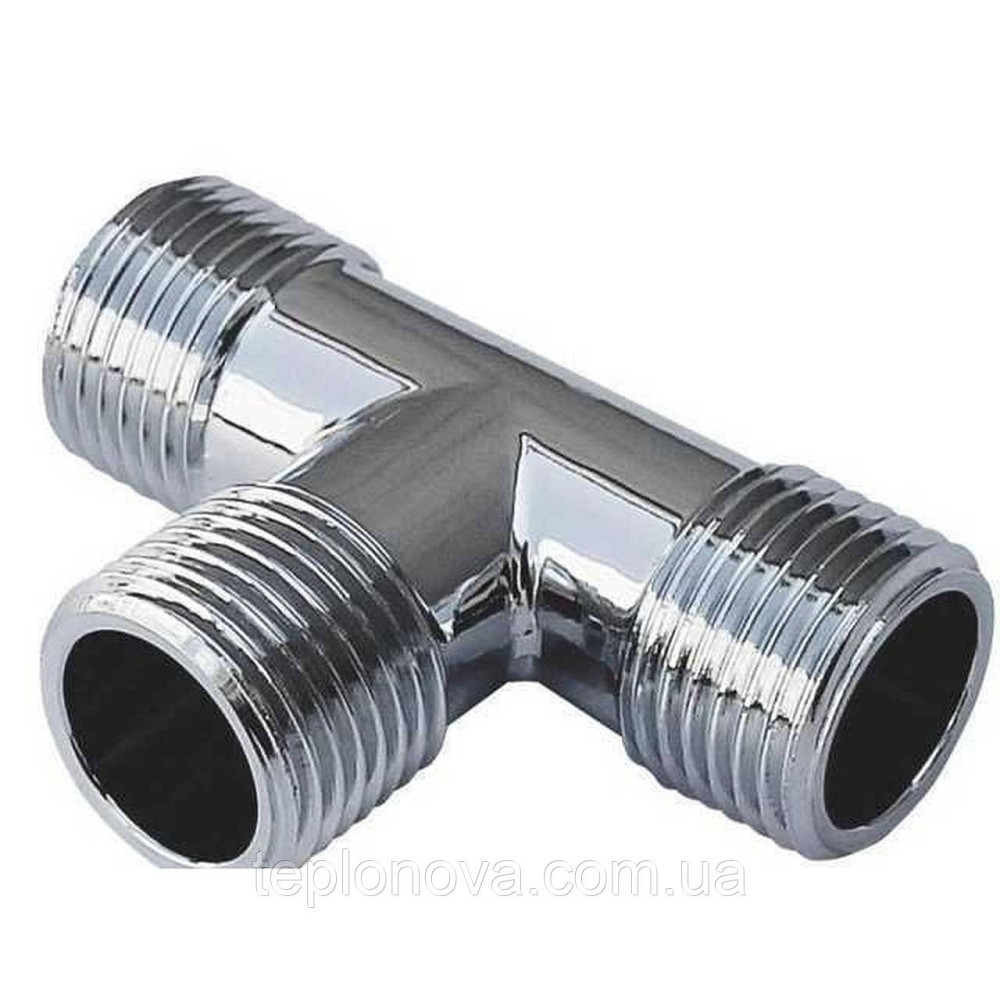 Тройник SOLOMON 3/4″ ННН хром 8202 Чернівці - фото 1