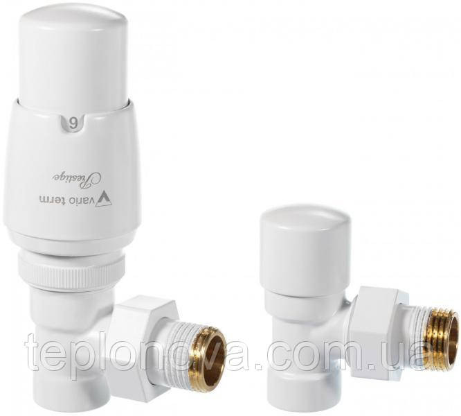Комплект під'єднання радіатора термостатичний Vario Term ROYAL, білий, подовжувачі 40 мм (2 шт.), маскувальні розетки (2 шт.) Чернівці - фото 3