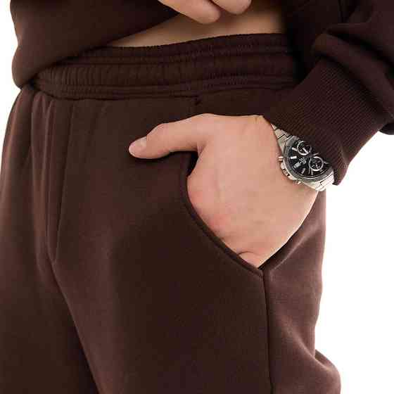 Шоколадний чоловічий спортивний костюм осінь/зима з капюшоном Pobedov Space Київ