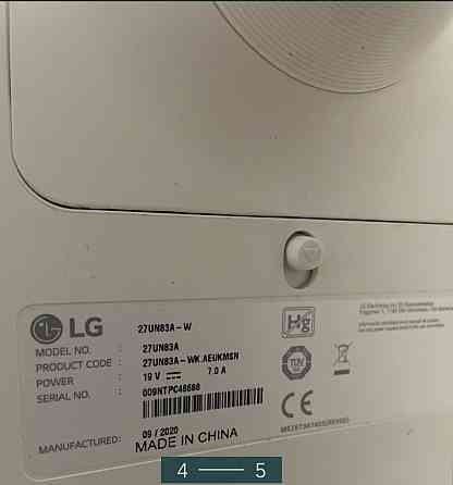 Монитор: LG 27 дюймов, 4K type -c. Киев