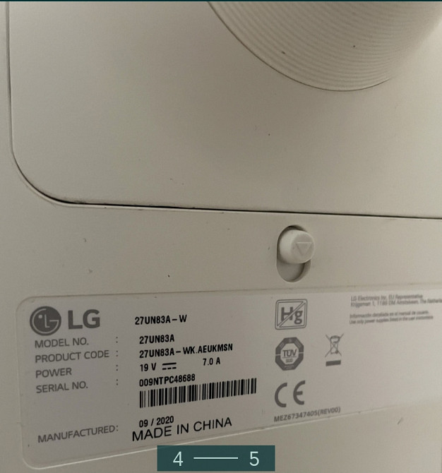 Монітор: LG 27 дюймів, 4K type -c. Київ - фото 4