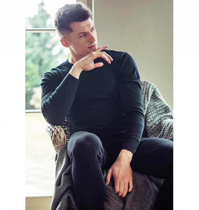 Кофта мужская длинный рукав Key MVD 012 XL, Черный Киев - изображение 2