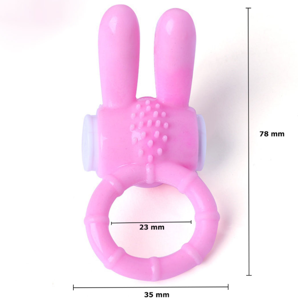 Эрекционное кольцо с вибрацией Кролик, розовый Sex Aura Киев - изображение 2