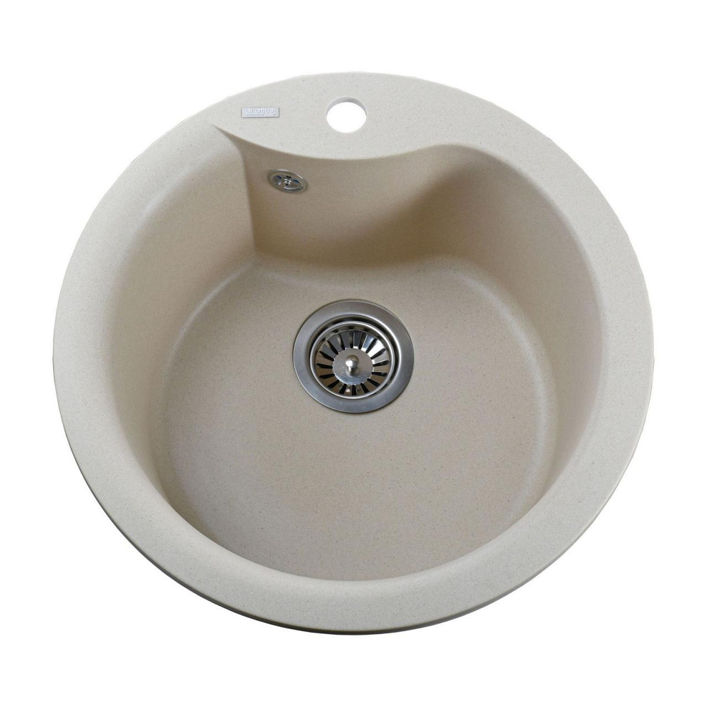 Гранітна мийка Globus Lux ORTA слонова кістка 485 мм Київ - фото 1