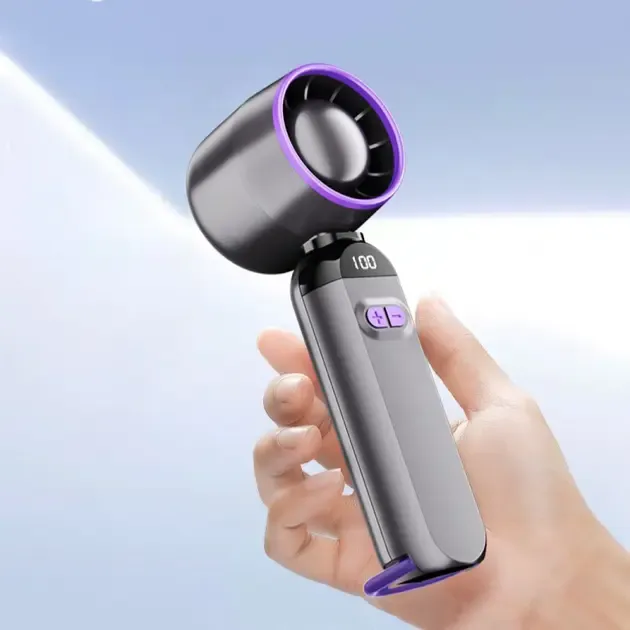 Вентилятор портативный настольный ручной Handheld fan LY-937 со встроенным аккумулятором и с цифровым дисплеем, 5 скоростей Коломия - фото 1