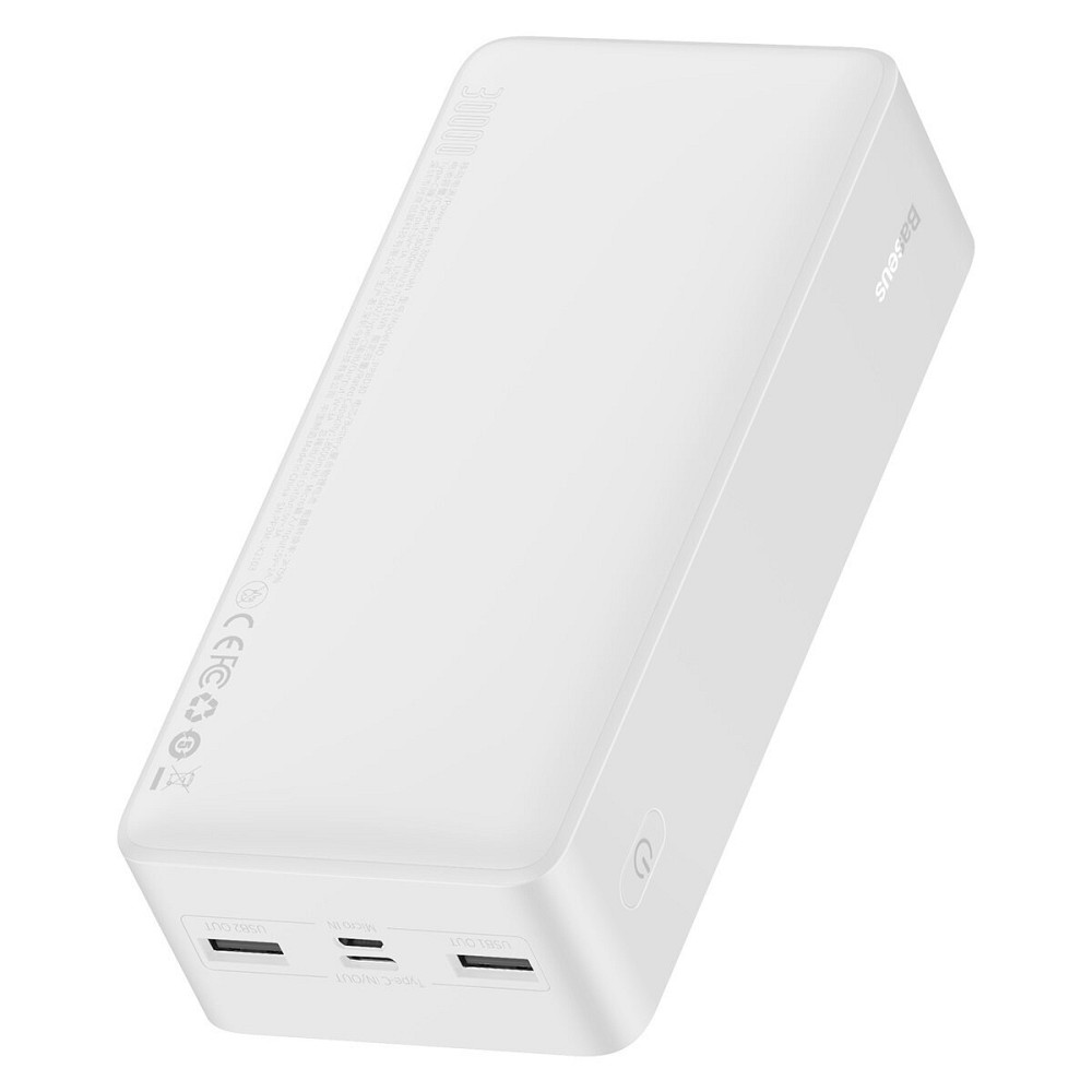 Зовнішній акумулятор Baseus Bipow Digital Display Power bank 30000mAh 15W White Киев - изображение 3