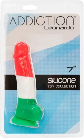 Кольоровий фалоімітатор ADDICTION - LEONARDO - 7 "- 3 COLOURS, 17,8 см, силікон, вібропуля в подарун Львів