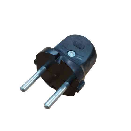 Электровилка ЕМР простая, чёрный, 10А-220V 20штук в уп. Днепр