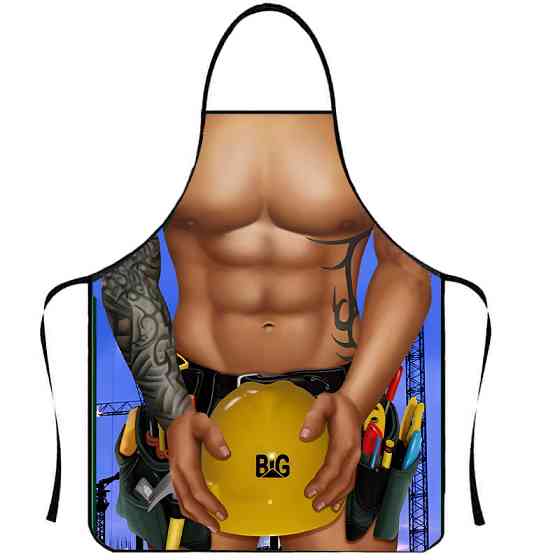 Фартук с приколом Строитель 73 на 57 см разноцветный Киев