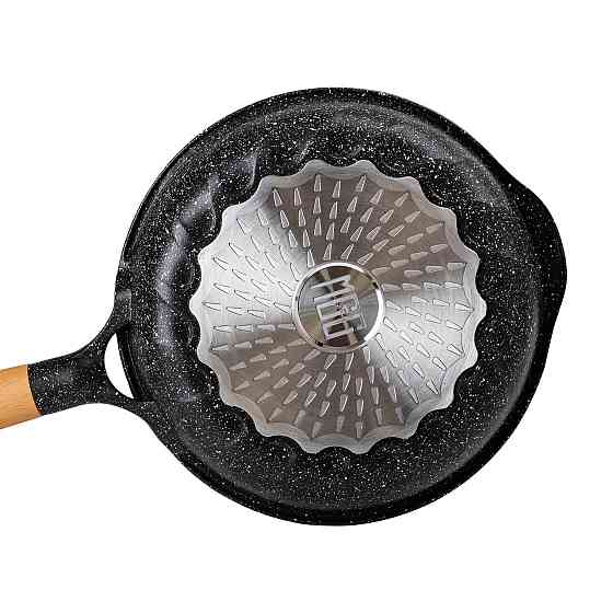 Мраморная алюминиевая сковорода с антипригарным покрытием Ø 24 см черная MGC HP-4-423B Киев