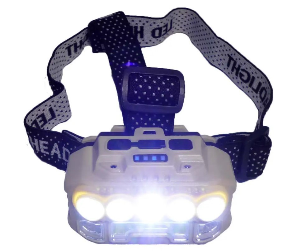 Ліхтар налобний BL HX-817 із сенсором 9070, чорно-білий Вінниця - фото 9