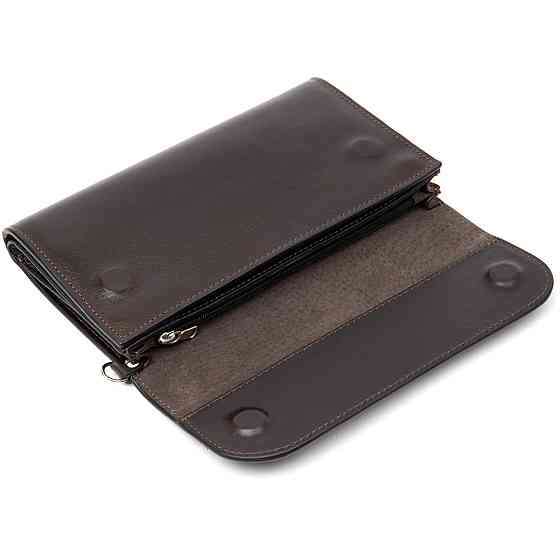 Мужской клатч из натуральной кожи GRANDE PELLE 11426 Коричневый Киев