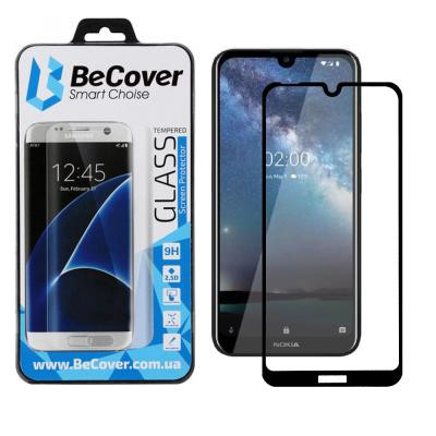 Стекло защитное BeCover Nokia 2.2 Black (704076) Винница - изображение 1
