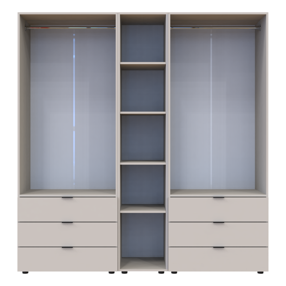Комплект шкафов для одежды Doros Гелар (3 шт.) 193,2х49,5х203,4 см Кашемир (DRS-011249) Львов - изображение 6