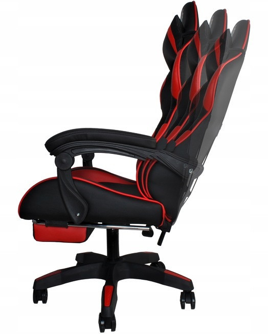 Геймерское Кресло из экокожи с подставкой для ног Dunmoon (8979) Red Нововолынск - изображение 4