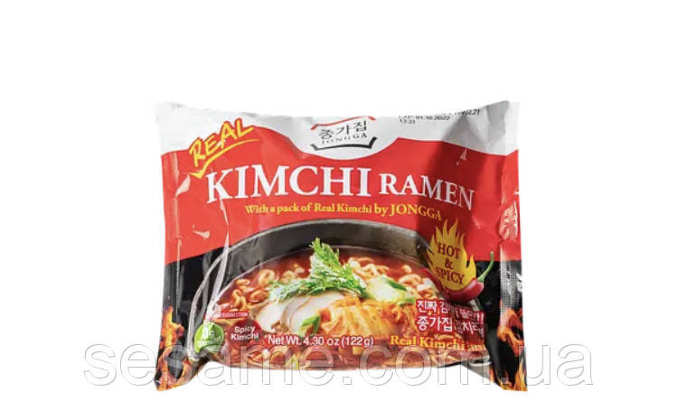 Лапша быстрого приготовления Kimchi Ramen JONGGA 122 г Харьков - изображение 1