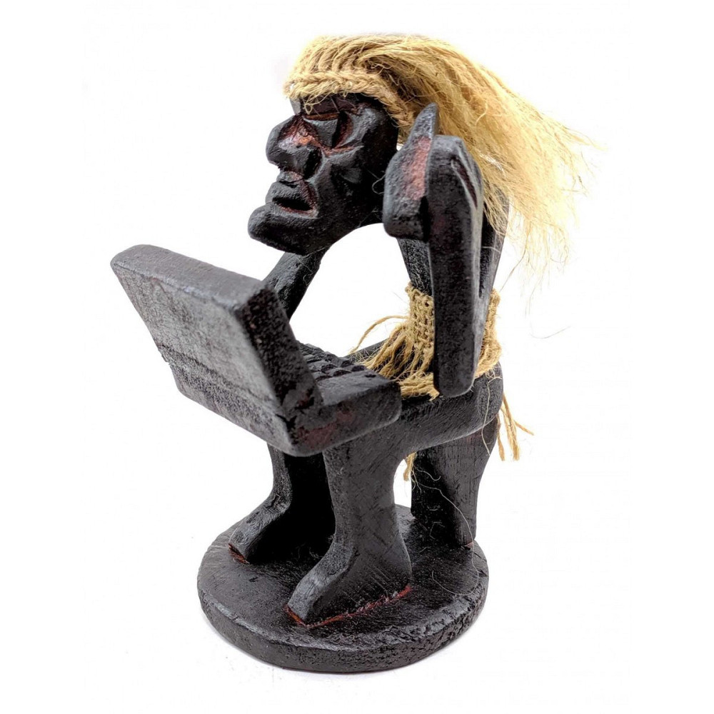 Статуетка з дерева Папуас Програміст Київ - фото 1