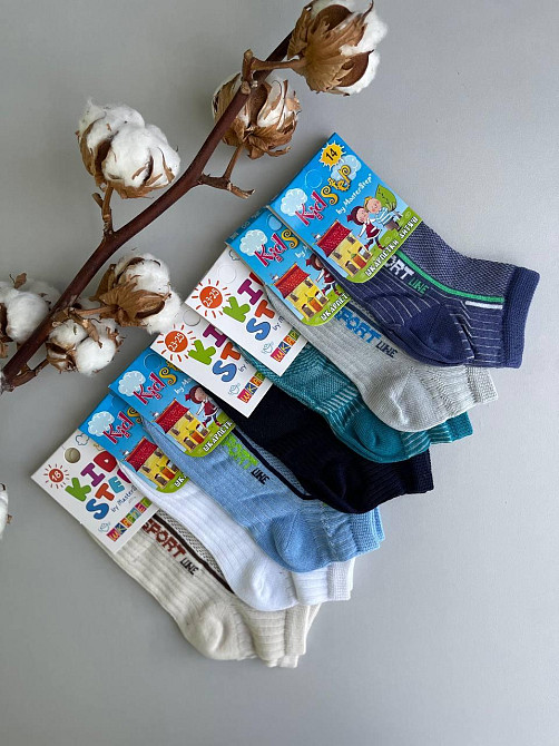 Шкарпетки дитячі бавовняні спорт сітка літні арт.852 - в асортименті Чернівці - фото 1