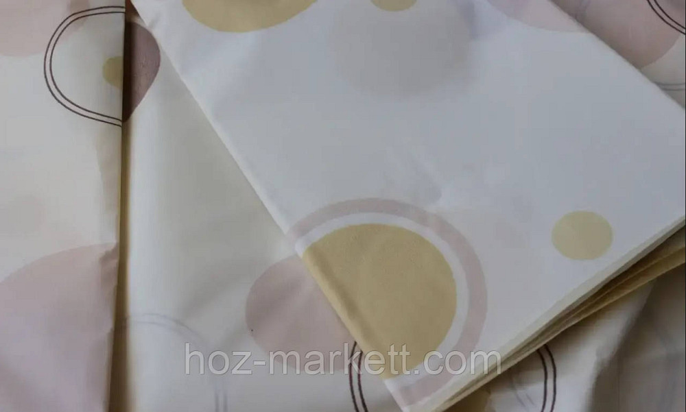 Шторка в ванную тканевая Miranda Circle 180 х 200 см бежевая Харьков - изображение 8