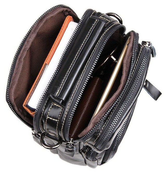 Сумка чоловіча Vintage 14437 Чорна Київ - фото 3