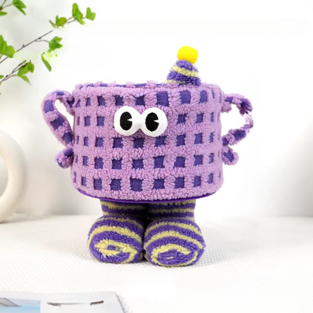 Кошик для іграшок плюшевий органайзер у дитячу кімнату м'який для речей та іграшок дитячий, фіолетовий Кам'янець-Подільський - фото 1