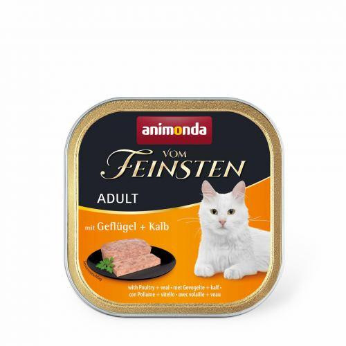 Вологий корм Animonda Vom Feinsten для котів, з птицею і телятиною, 100 г Київ - фото 1
