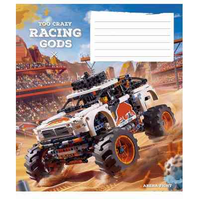 Зошит Школярик Racing gods 12 аркушів клітинка (012-3469K) Вінниця