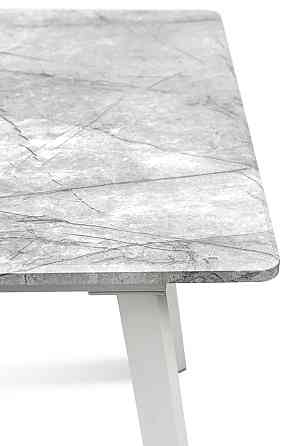 Стіл Соло 110(+35)*70 білий метал/базальт Київ