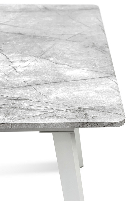 Стіл Соло 110(+35)*70 білий метал/базальт Київ - фото 1