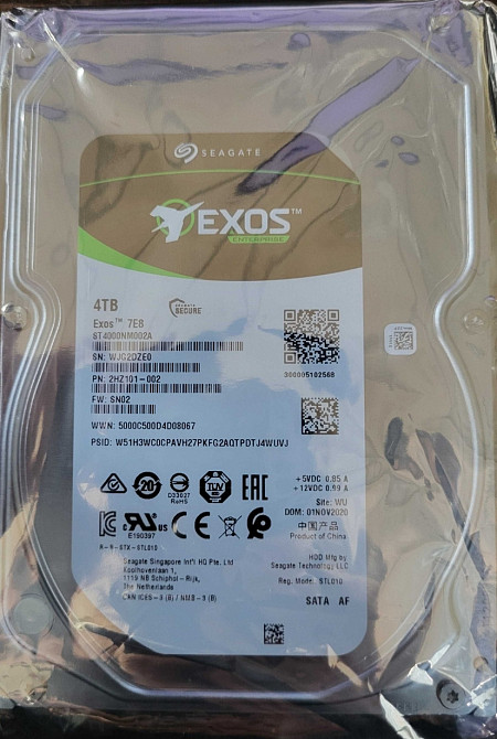 (НОВІ) Seagate Exos 7E8 SATA 4 TB (ST4000NM002A) 3.5 SATA III Киев - изображение 1