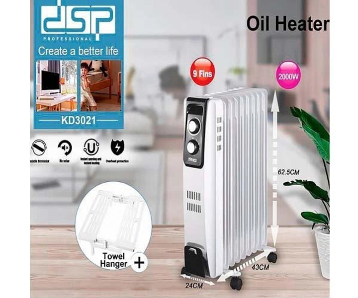 Нагрівач масляний DSP KD3021 2000 Вт до 25 м² Вінниця - фото 2