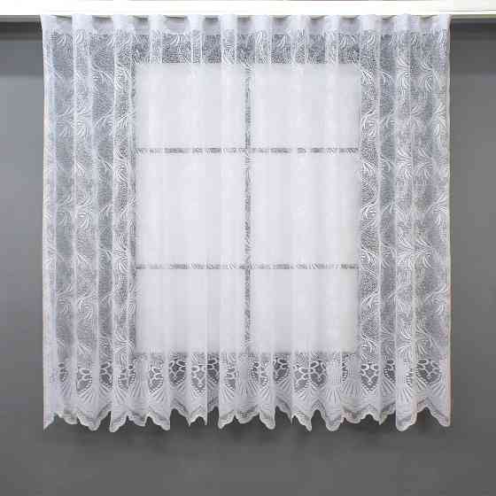 Тюль жакард VR-Textil № 854т Арка на кухню колір білий 200х160 см (53-0271) Київ