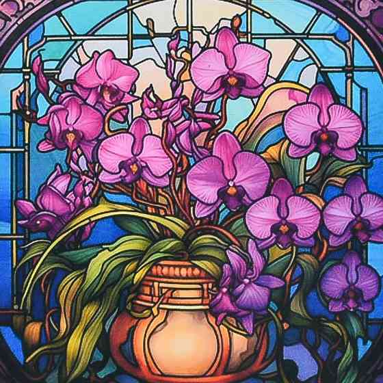 Алмазна мозаїка "Магія орхідей" DEEX16293 не повна викладка 30х30 см Вінниця