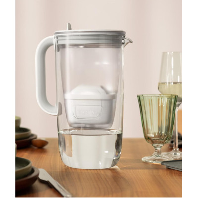 Фильтр-кувшин Brita Glass Jug One скляний 2.5л (1.7л води) з фільтр-картриджем, синій (1050452) Винница - изображение 4