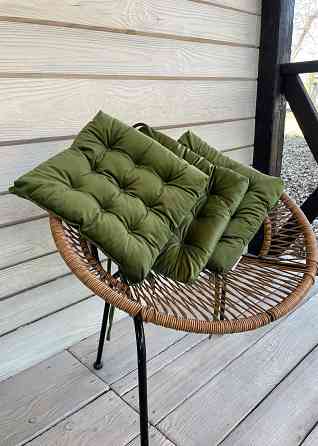 Подушка для стільців (40x40х5 см) Decorator Velour колір оливковий 84-119 Київ