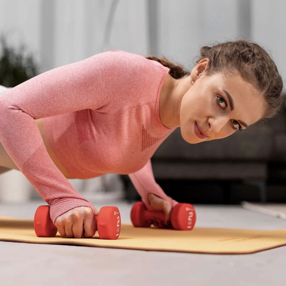 Набор гантелей для фитнеса и тренировок со стойкой Hop-Sport 12кг детские гантели гантели для дома Киев - изображение 8