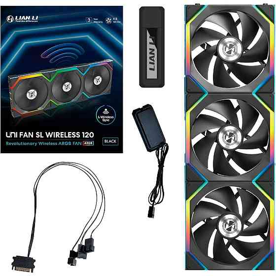 Вентилятор Lian Li Uni Fan SL Wireless 120-3 Black (G99.12SL1W3B.00) ( 12208 ) Харьков