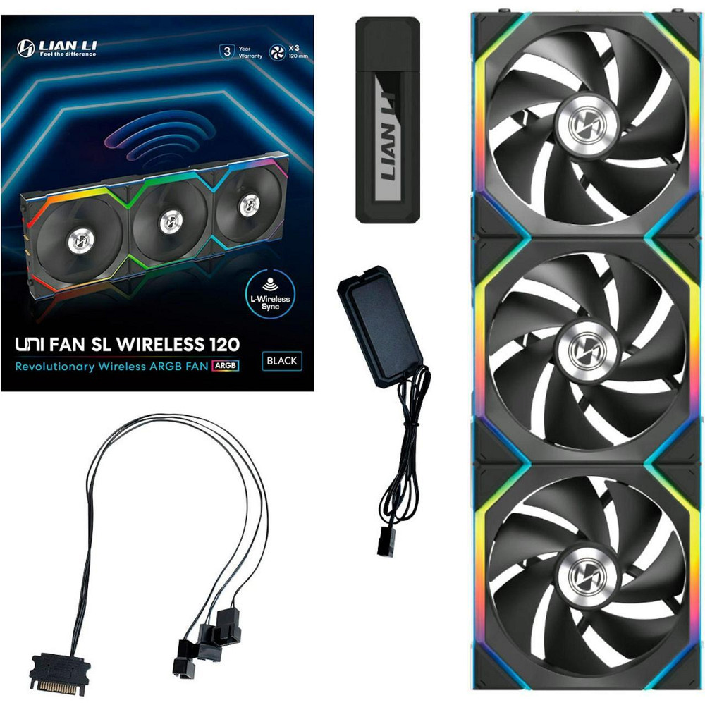 Вентилятор Lian Li Uni Fan SL Wireless 120-3 Black (G99.12SL1W3B.00) ( 12208 ) Харьков - изображение 2