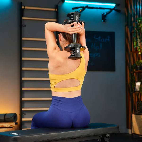 Гантель розбірна регульована Trex Sport 2-11,5кг чорний Киев - изображение 9