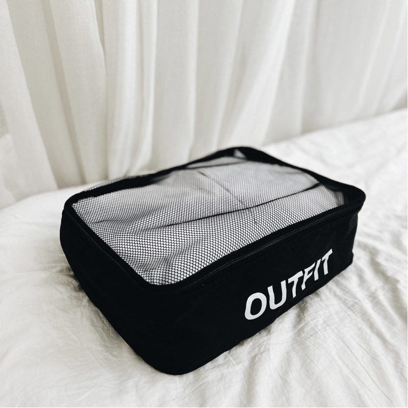 Сумка бавовняна для речей 40x30x15 OUTFIT (Чорний) Суми - фото 2