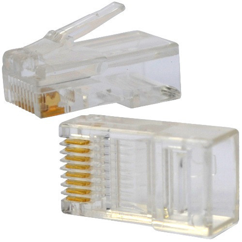 Штекер 8р8с (RJ-45), cat.-5E, наскрізні отвори Полтава - фото 1