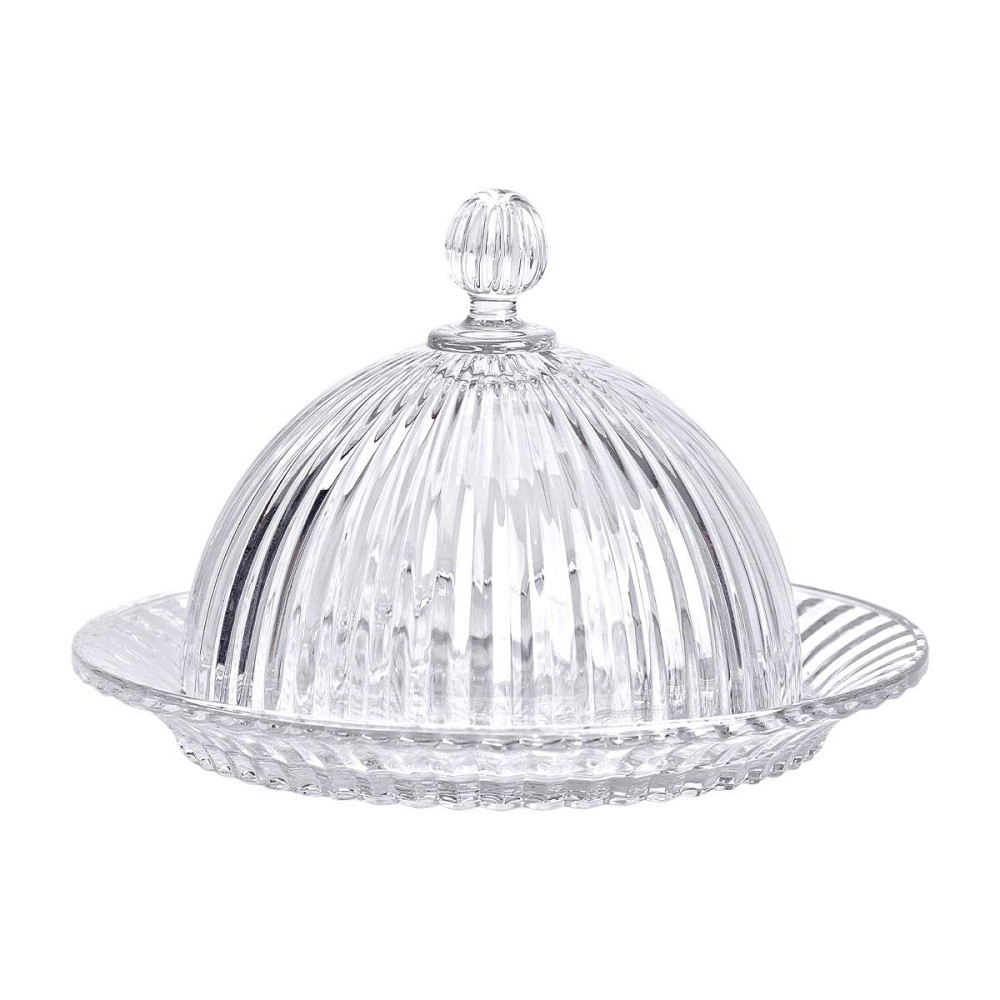 Скляне блюдо з кришкою для десертів Ø 20 см Київ - фото 3