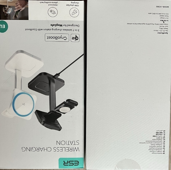 Беспроводная зарядная станция для iphone ESR Qi2 3 w1 Cryoboost 15Вт. Киев - изображение 1