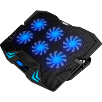 Підставка до ноутбука IceCoorel 10-17", 6*70mm 1800 RPM, 2*USB, + LCD, 365*297*30mm, Black (K8) Вінниця - фото 3