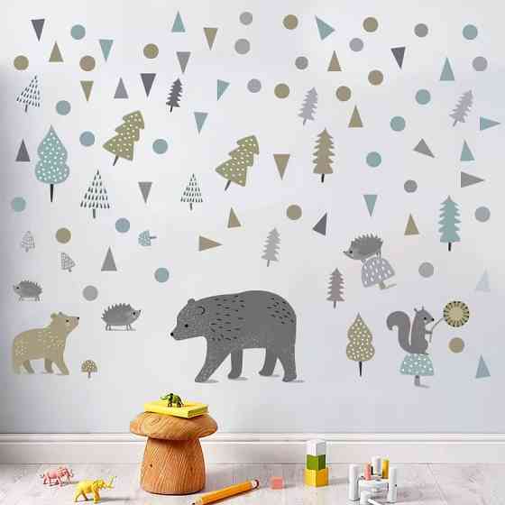 Набор виниловых наклеек декоративный в детскую комнату 