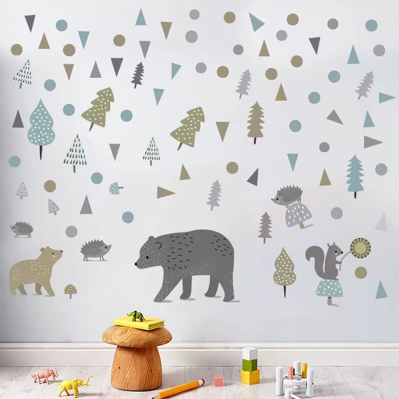 Набор виниловых наклеек декоративный в детскую комнату 