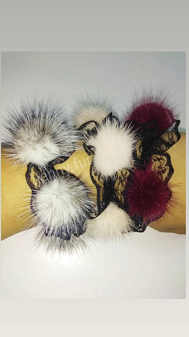 Гумка хутряна для волосся з норки Харків - фото 5